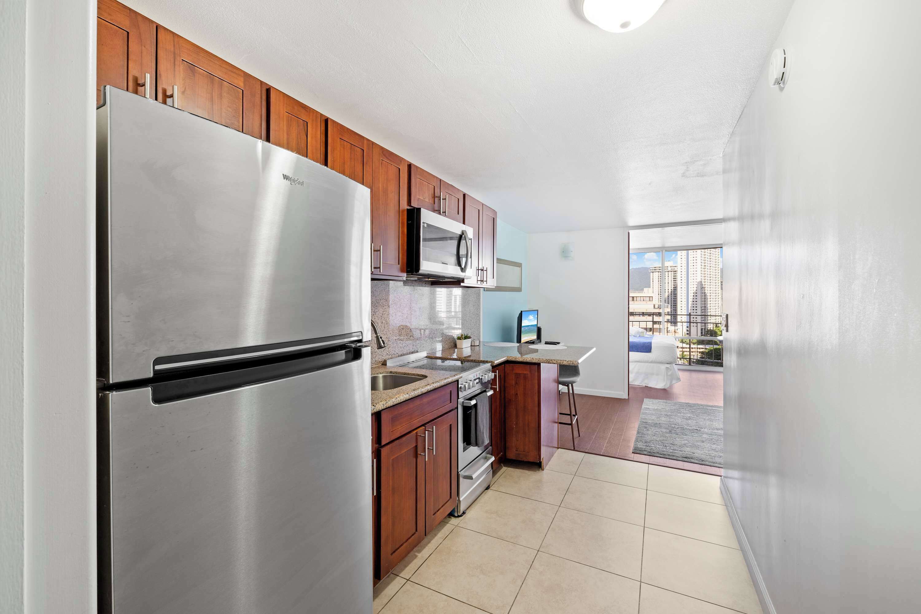 Another angle of the kitchen from the entrance