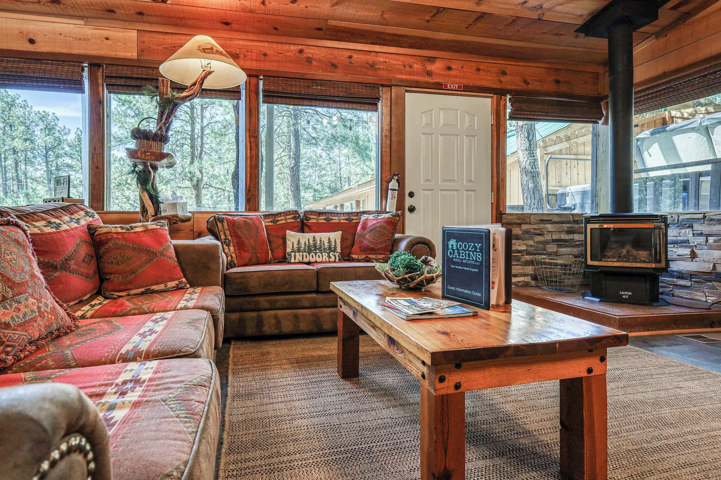 TV, fireplace, offices