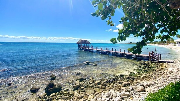 Trên bãi biển, cát trắng 