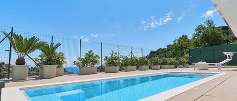A heated pool