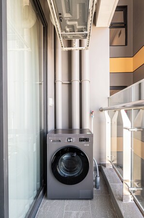 Luxury Apartment, Kitchen, City View | Balcony