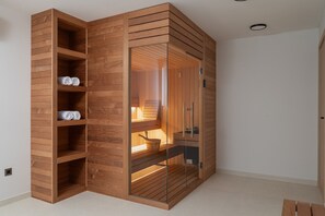 Sauna - **Chic Villa MASHA with Private Heated Pool, Spa, Whirlpool and SeaViews** (Podstrana)