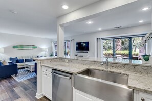 Villa, Multiple Beds, Kitchen, Golf View (490 Plantation Club Villas) | Private kitchen | Coffee/tea maker, dining tables