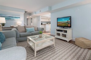42-inch flat-screen TV with digital channels