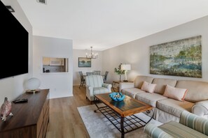 Villa, 1 King Bed, Kitchen (854 Ketch Court) | Living area | 42-inch flat-screen TV with digital channels