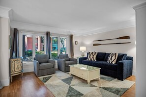 Villa, 1 King Bed with Sofa bed, Kitchen, Garden View (864 Ketch Court) | Living area | 42-inch flat-screen TV with digital channels - 864 Ketch Court at The Sea Pines Resort (Hilton Head Island)