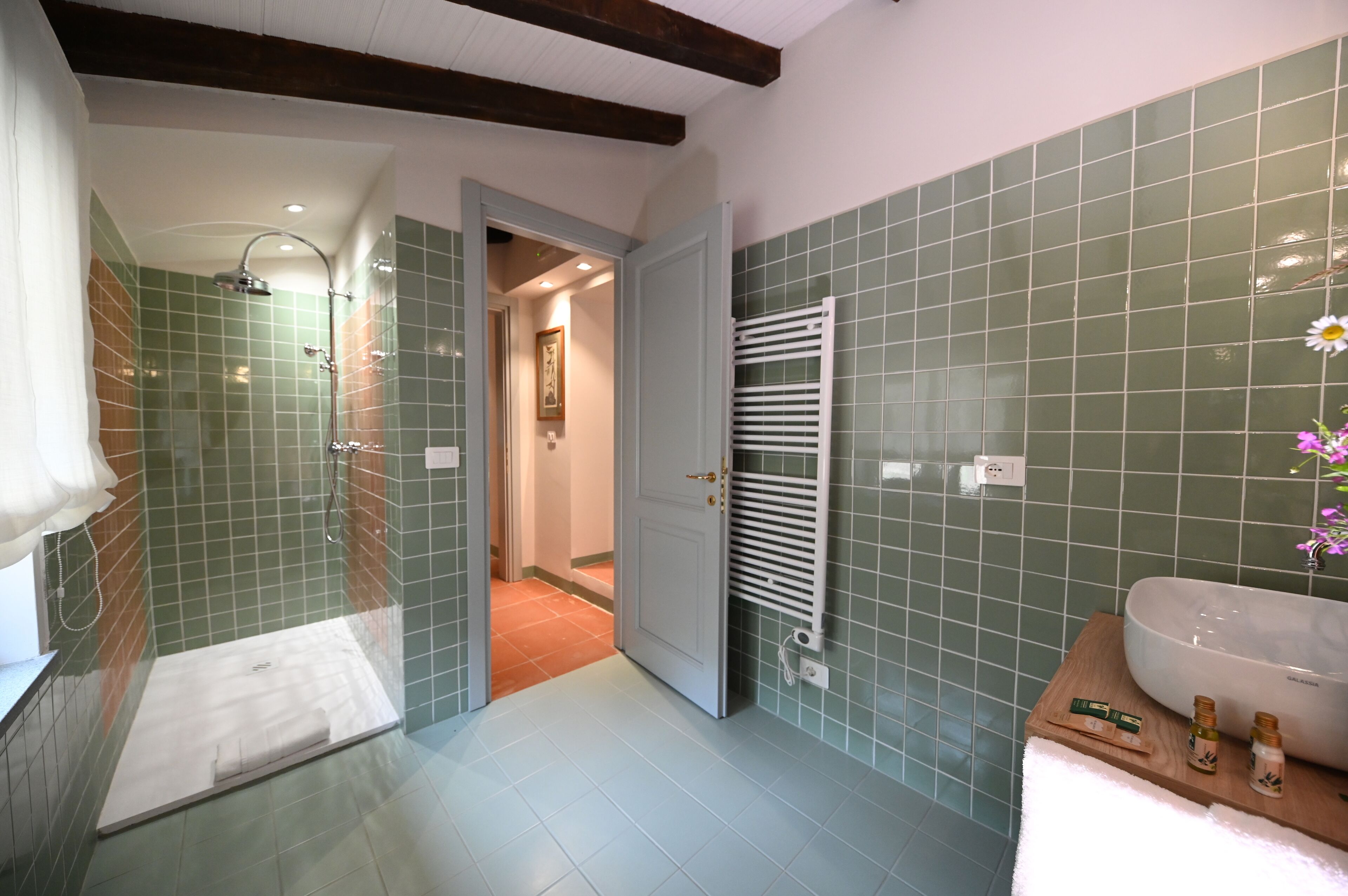 Deluxe Apartment | Bathroom | Shower, rainfall showerhead, hair dryer, bathrobes