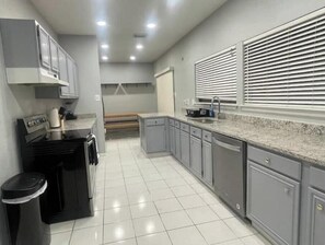 Microwave, oven, stovetop, dishwasher