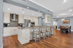 Villa, Multiple Beds, Kitchen, Garden View (1908 South Beach Club) | Private kitchen | Coffee/tea maker, dining tables - 1908 South Beach Club at The Sea Pines Resort (Hilton Head Island)