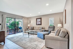 Villa, Multiple Beds, Kitchen, Garden View (2236 Heritage Villas) | Living area | 42-inch flat-screen TV with digital channels - 2236 Heritage Villas at The Sea Pines Resort (Hilton Head Island)