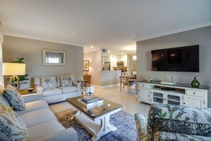 Villa, Multiple Beds, Kitchen, Golf View (2220 Heritage Villas) | Living area | 42-inch flat-screen TV with digital channels - 2220 Heritage Villas at The Sea Pines Resort (Hilton Head Island)