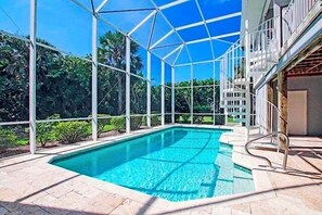 A heated pool - Peaceful 3BR Island Home with Private Pool – Walk to the Beach! (Sanibel)