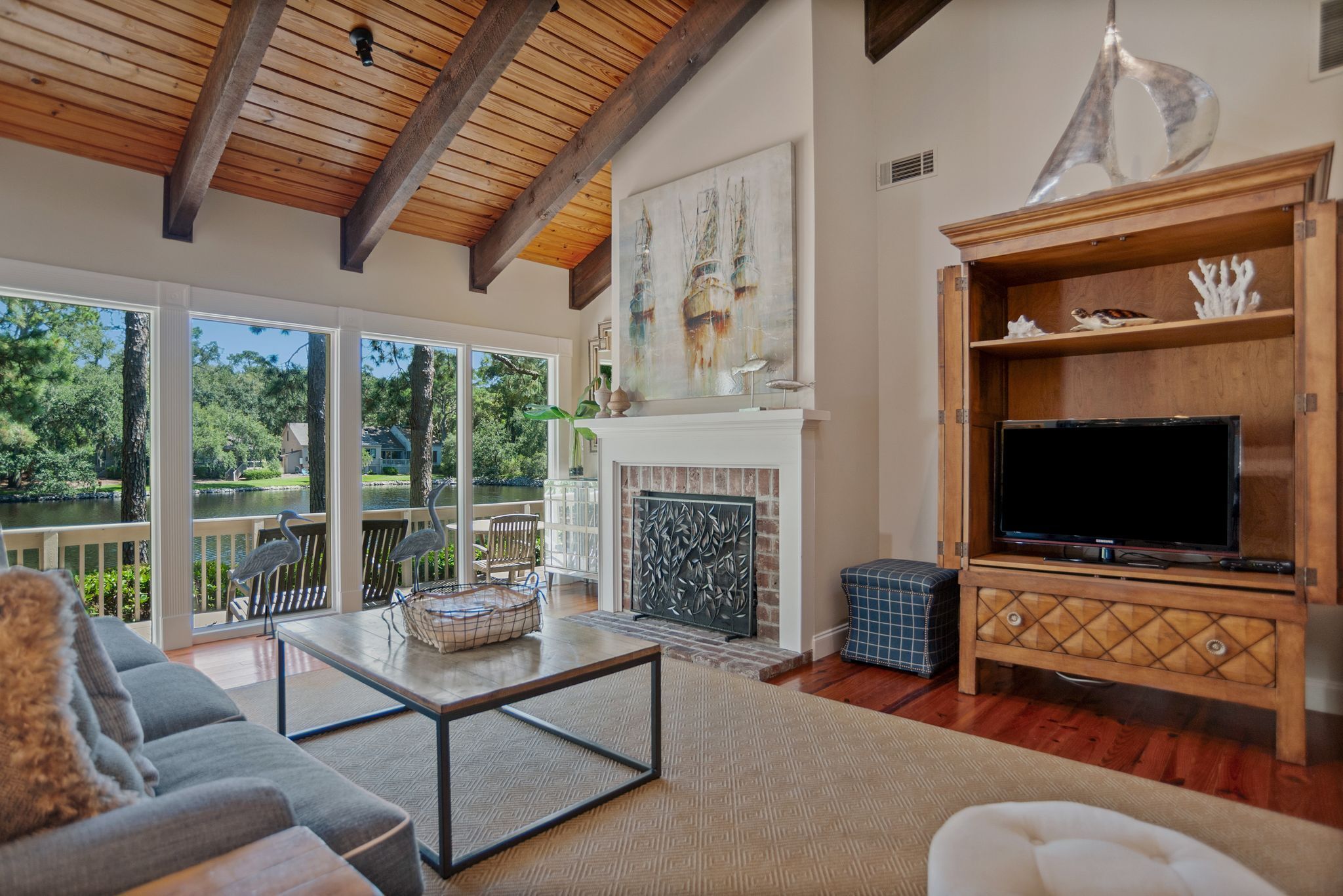 Villa, Multiple Beds, Kitchen, Garden View (2618 Calibogue Club) | Living area | 42-inch flat-screen TV with digital channels