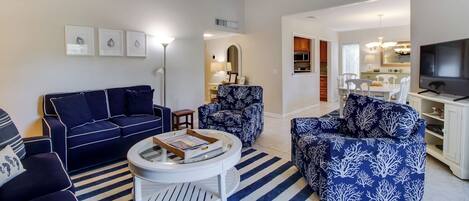 Villa, Multiple Beds, Kitchen, Garden View (2301 Heritage Villas) | Living area | 42-inch flat-screen TV with digital channels