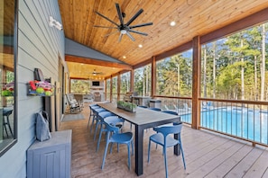 A heated pool