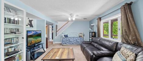 Télévision, cheminée