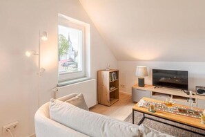 Smart TV, DVD player, books, stereo