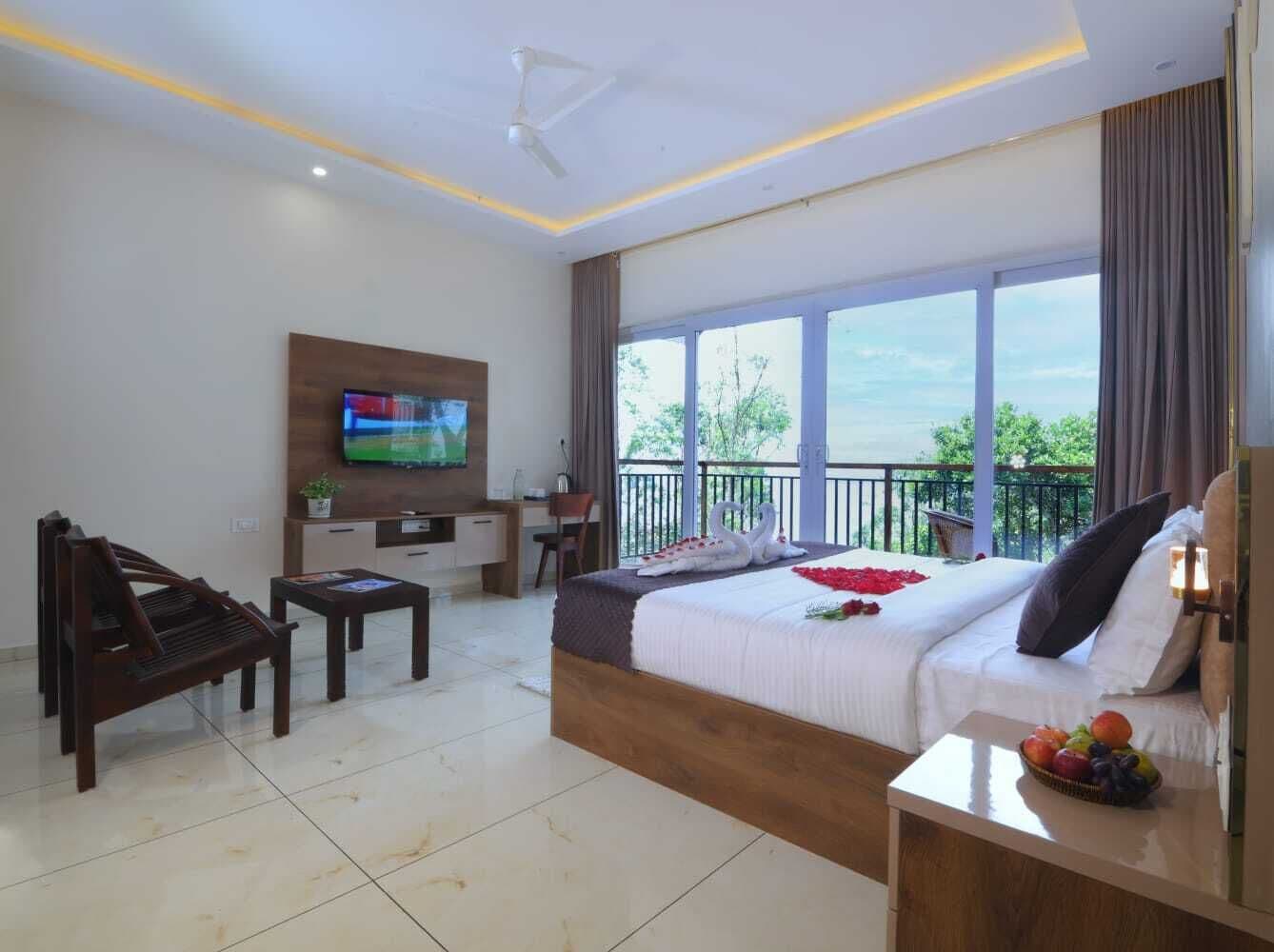 Chambre Simple Premium, 1 très grand lit, climatisation, vue montagne | Équipements de la chambre