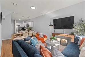 Smart TV, foosball, books