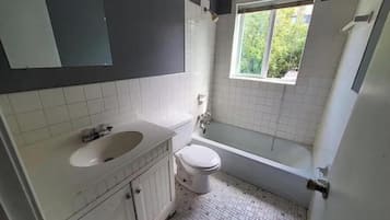 Ducha, secador de pelo, toallas y jabón