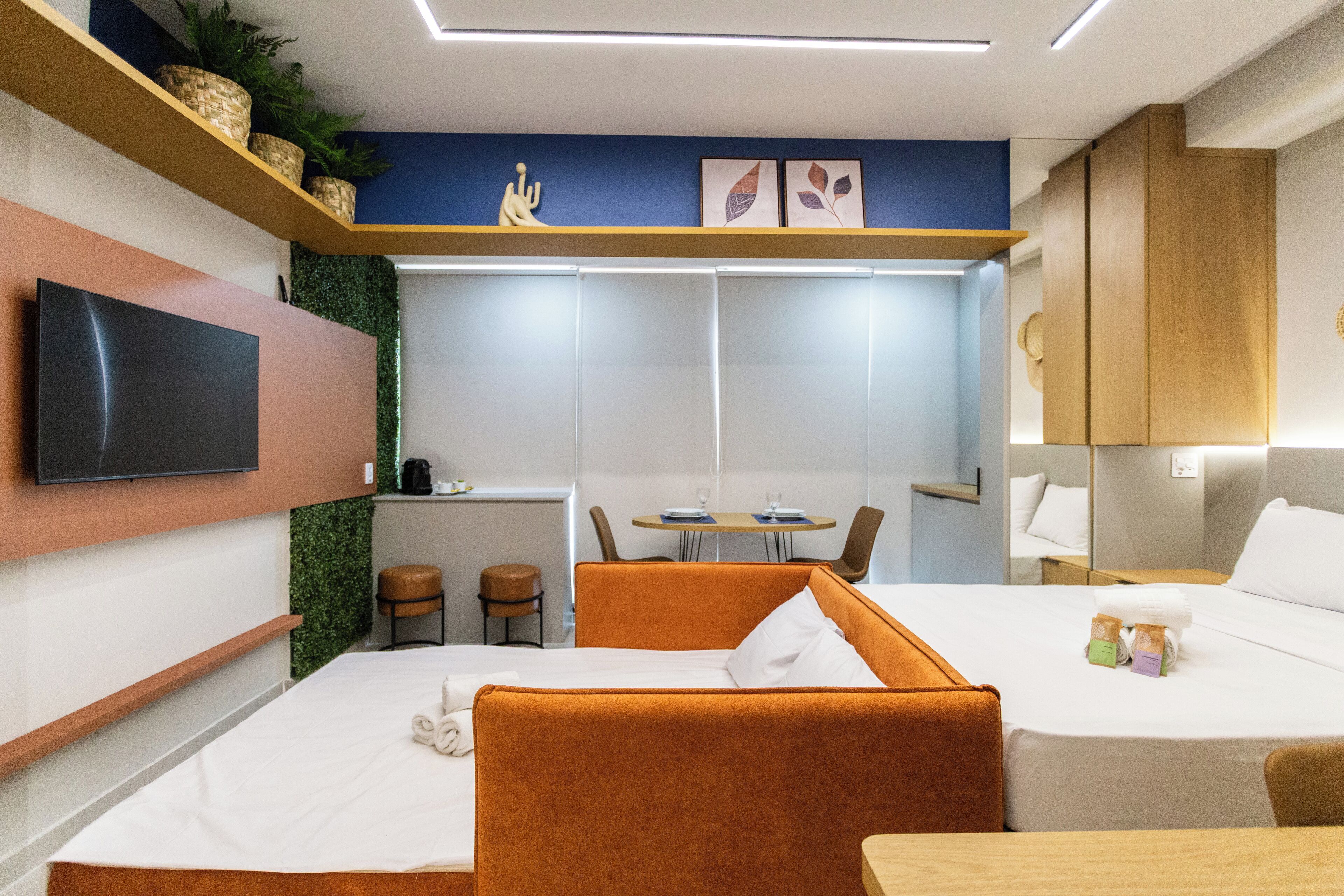 开间 | 遮光窗帘、熨斗/熨衣板、免费 WiFi、床单