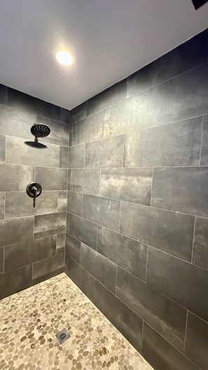 Douche, séchoir à cheveux, bidet, serviettes fournies