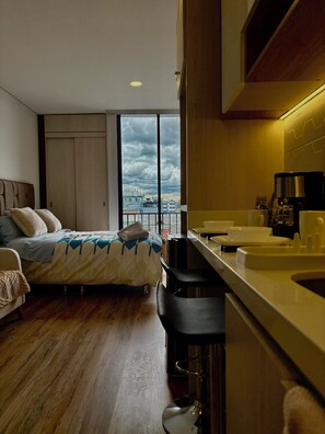 Studio Exclusif, vue ville | Espace de travail pour ordinateur portable, Wi-Fi gratuit