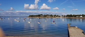 House near beach, sea view, enclosed garden with outdoor shower.