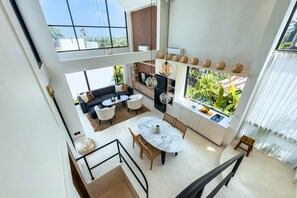 Living area - New build Villa Golden Pearl in Bali Pererenan - volcano view & pool (Kabupaten Badung)