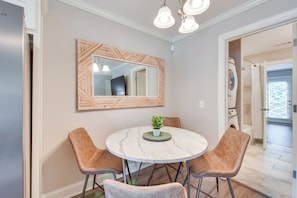 Dining - 1 Block to Main St & River: Downtown Helen Condo (Helen)