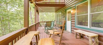 Game Room & 3-Story Deck at Lake Hiwassee Hideaway