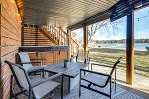 Terrace/patio - Boat Dock, Hot Tub & Deck: Lakefront Nekoosa Home! (Nekoosa)