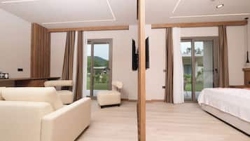 Estudio Premium, vistas al jardín | Minibar, caja fuerte, cortinas opacas y sistema de insonorización