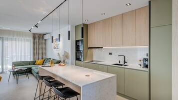 Deluxe-Villa | Eigene Küche | Wasserkocher mit Kaffee-/Teezubehör