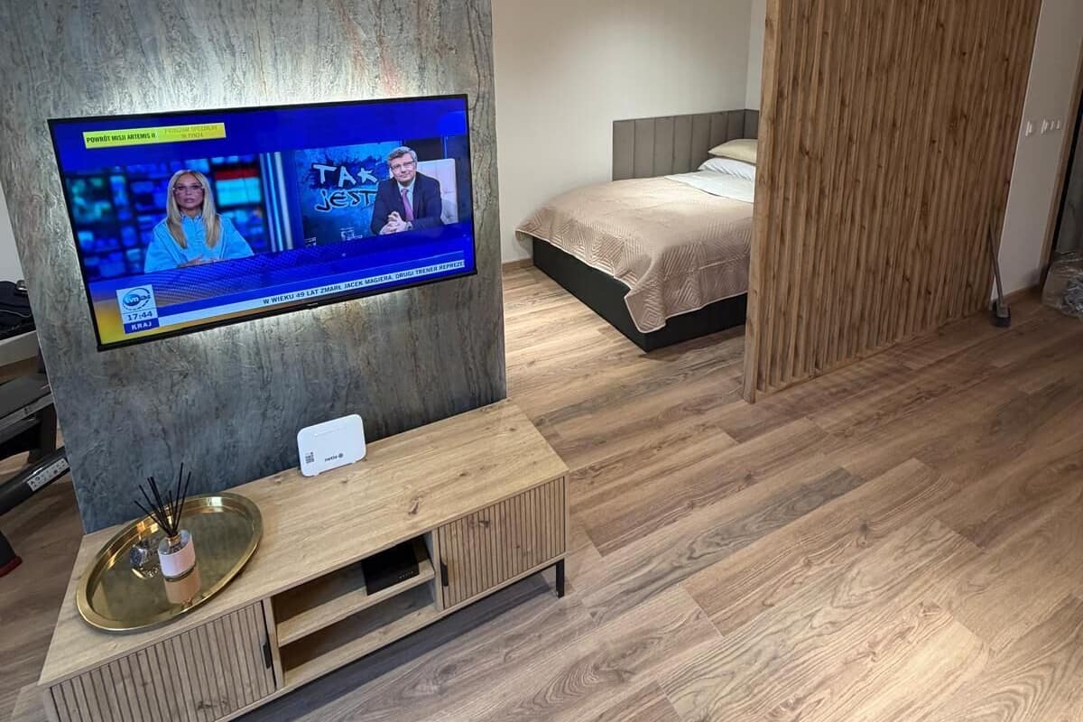 Superior Studio Suite | Living area | 50-inch Smart TV with digital channels