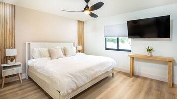 2 bedrooms, desk, iron/ironing board, travel cot