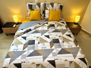 2 bedrooms, iron/ironing board, travel crib, WiFi