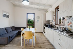 Fridge, microwave, oven, electric kettle