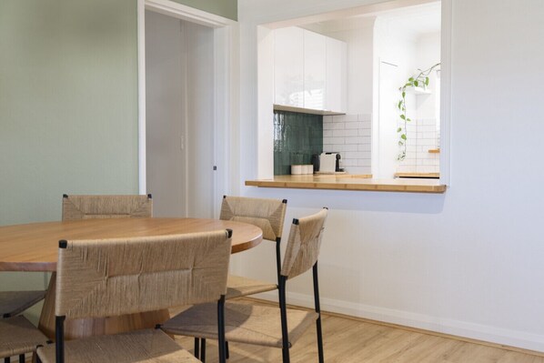 Dining and kitchen space