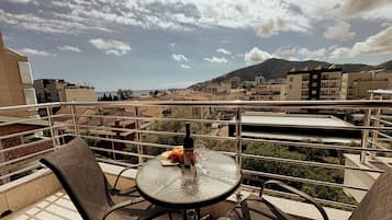 Deluxe Triple Room, Balcony, Sea View | Balcony view