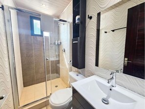Shower, hair dryer