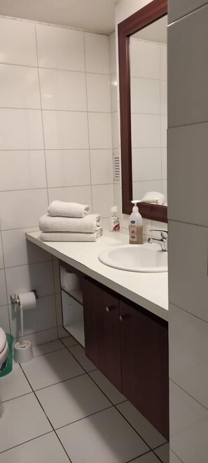Apartment | Bathroom | Combined shower/tub, hair dryer, towels, soap - ARTE CENTRO (Santiago)