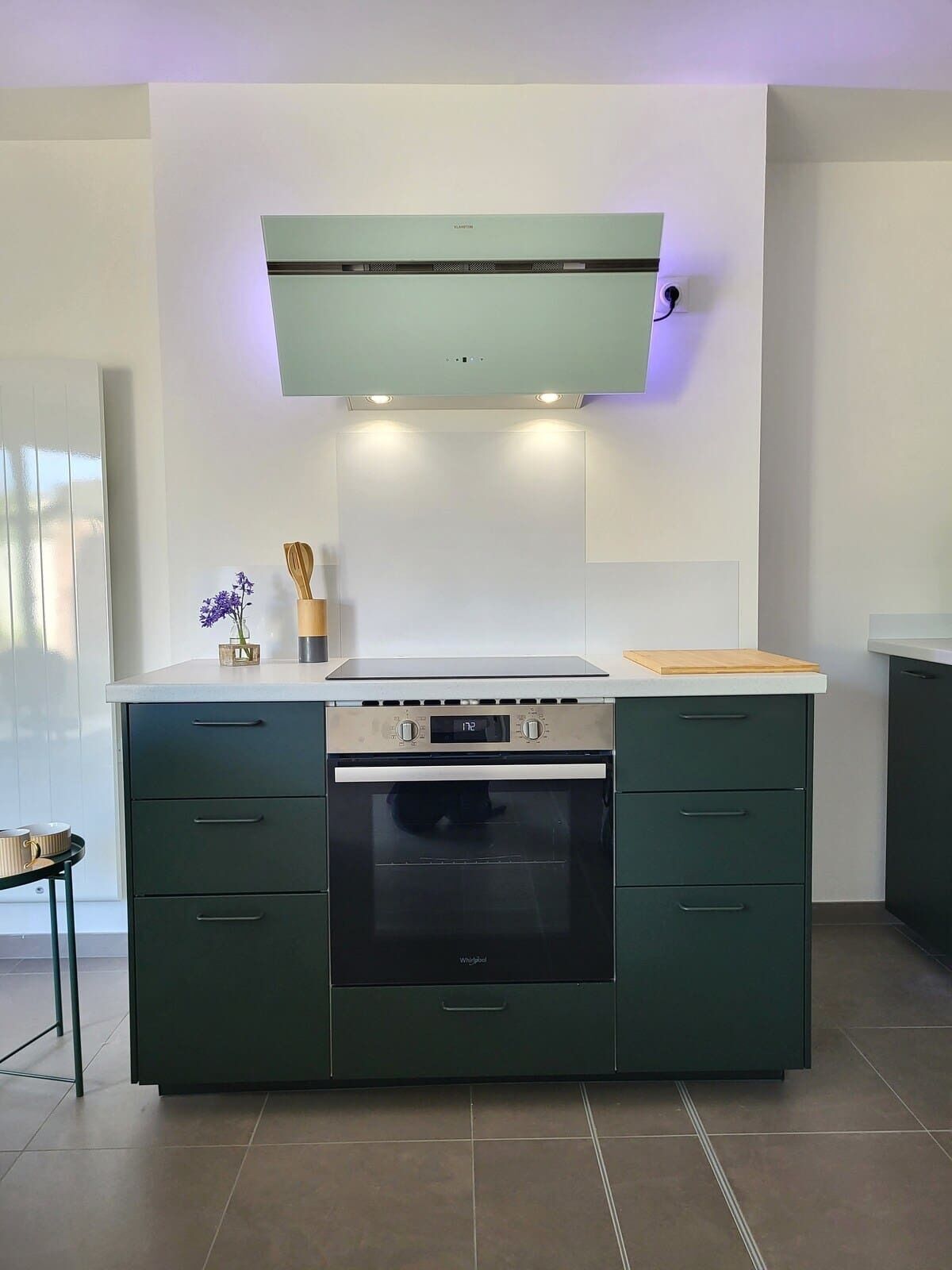 Frigorífico, microondas, horno y lavavajillas