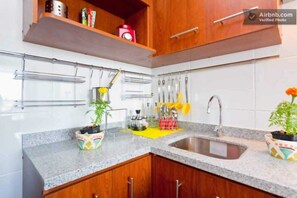 Comfort-Apartment, Stadtblick | Eigene Küche