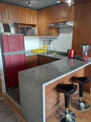Comfort Apartment, City View | Private kitchen
