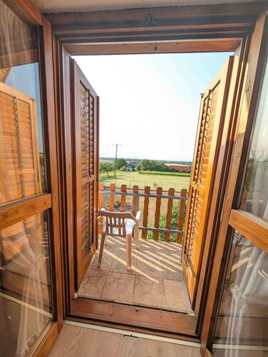 Holiday home with pool, lake view, terrace and panorama in Weinberg