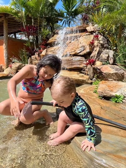 Vacation home with natural water pool