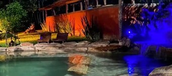 Vacation home with natural water pool