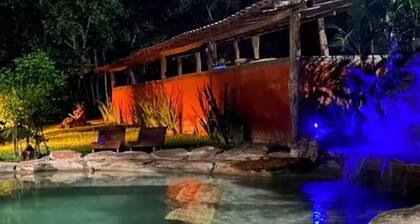 Vacation home with natural water pool