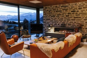 Luxury Villa, 6 Bedrooms, Lake View | Living area - Ridgecrest - Lake Views - Sleeps 12 (Wanaka)